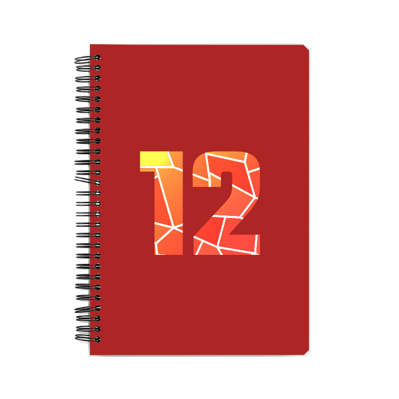12 Number Notebook (Red)