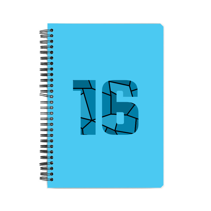 16 Number Notebook (Sky Blue)