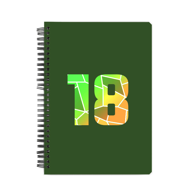 18 Number Notebook (Olive Green)