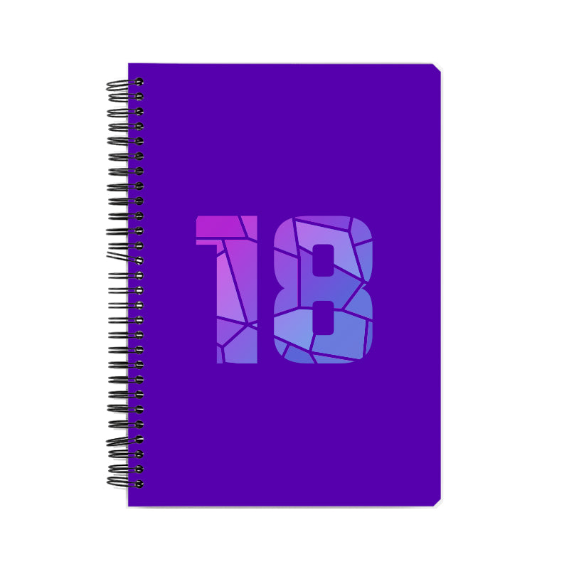 18 Number Notebook (Purple)