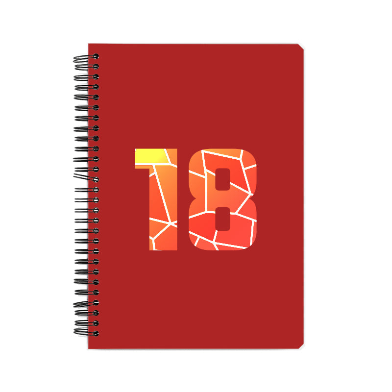 18 Number Notebook (Red)