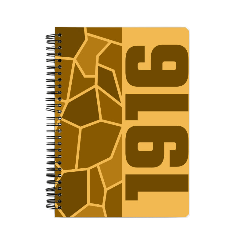 1916 Year Notebook (Golden Yellow)