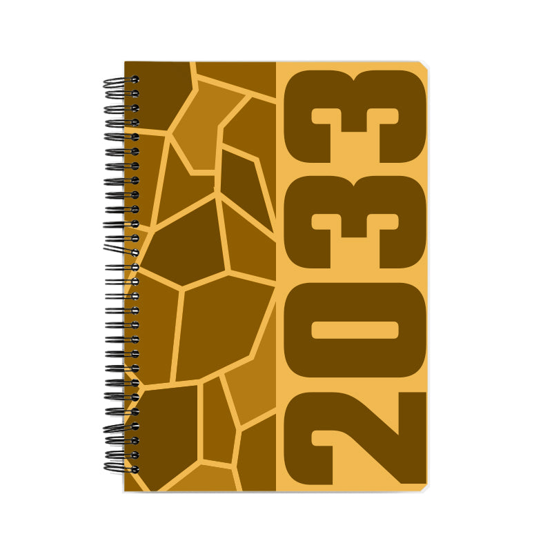2033 Year Notebook (Golden Yellow)