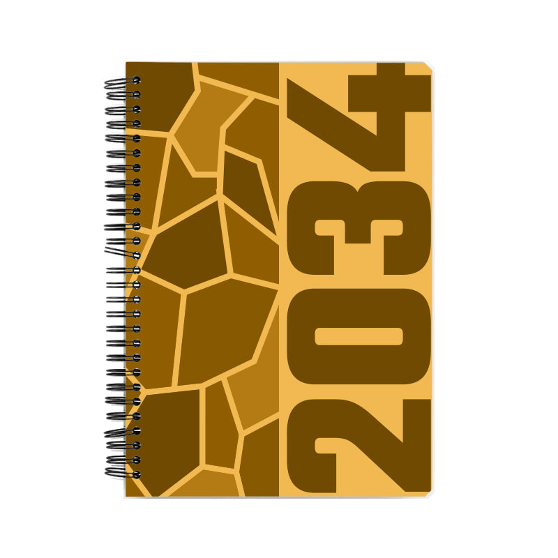 2034 Year Notebook (Golden Yellow)