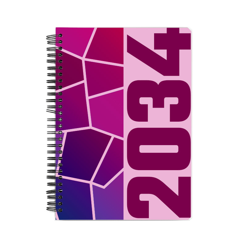 2034 Year Notebook (Light Pink)