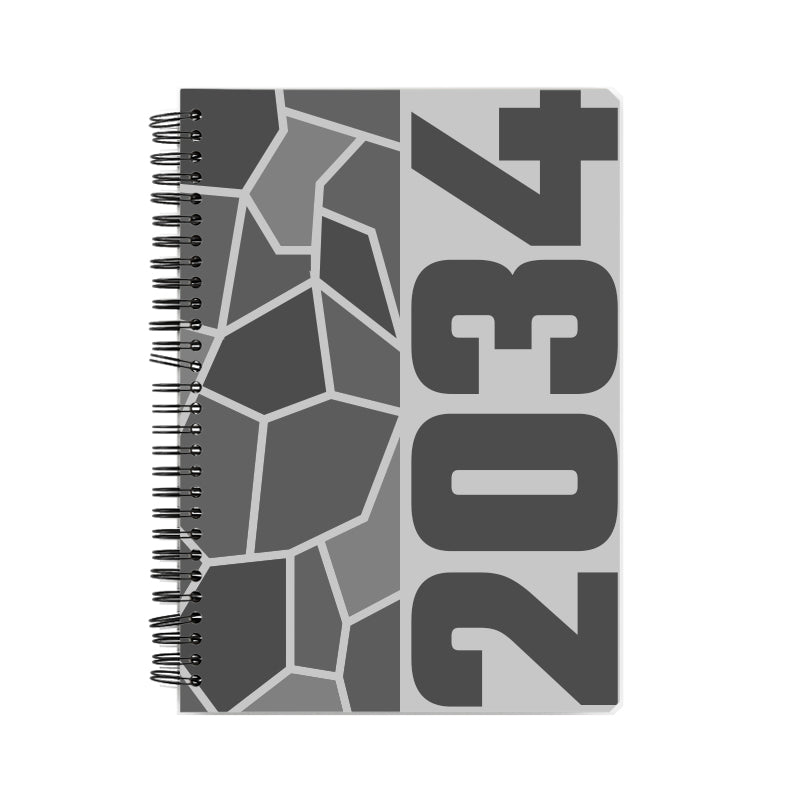 2034 Year Notebook (Melange Grey)