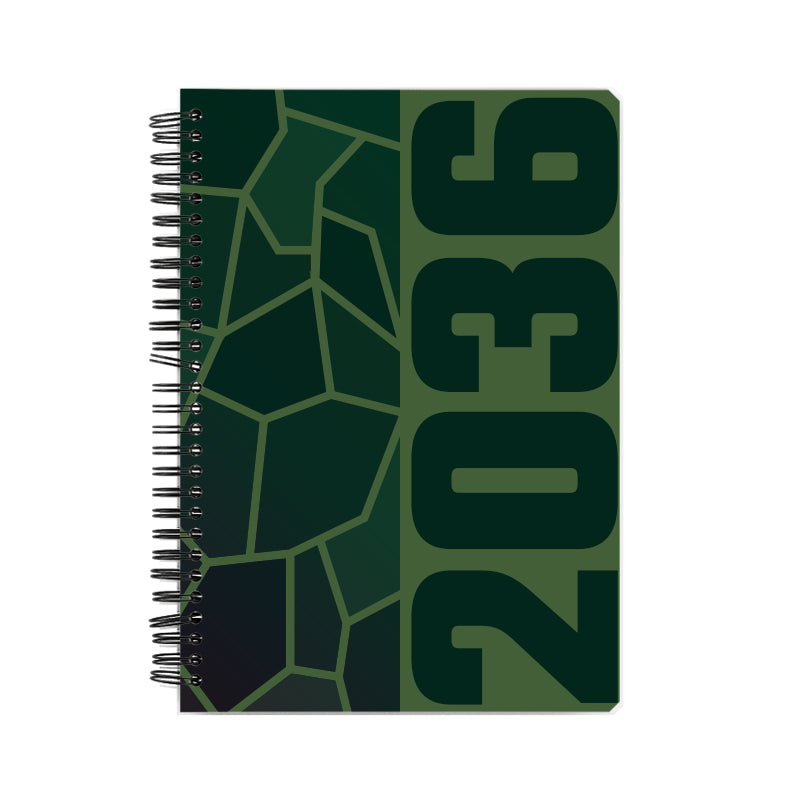 2036 Year Notebook (Olive Green)