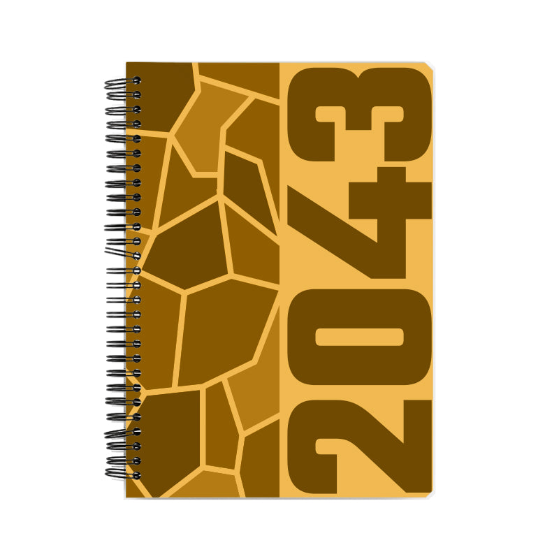 2043 Year Notebook (Golden Yellow)