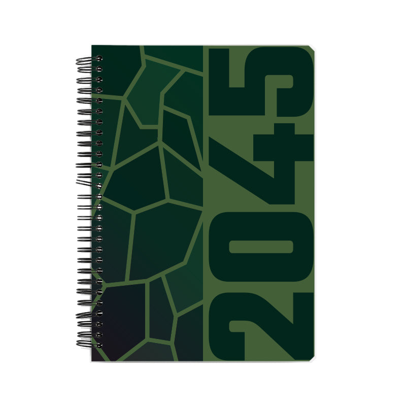 2045 Year Notebook (Olive Green)