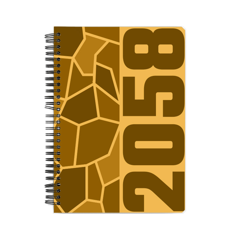 2058 Year Notebook (Golden Yellow)
