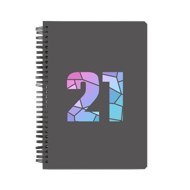 21 Number Notebook (Charcoal Grey)