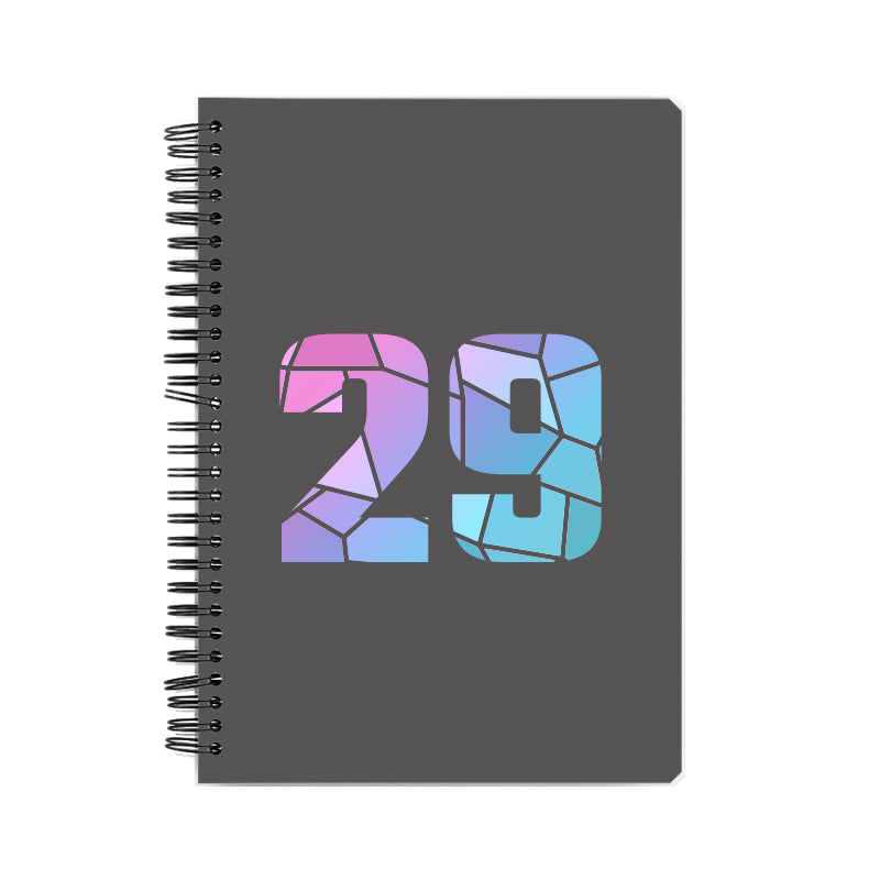 29 Number Notebook (Charcoal Grey)