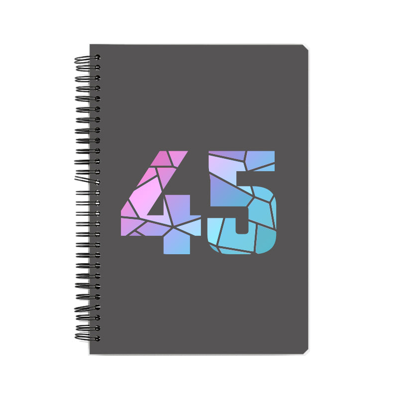 45 Number Notebook (Charcoal Grey)