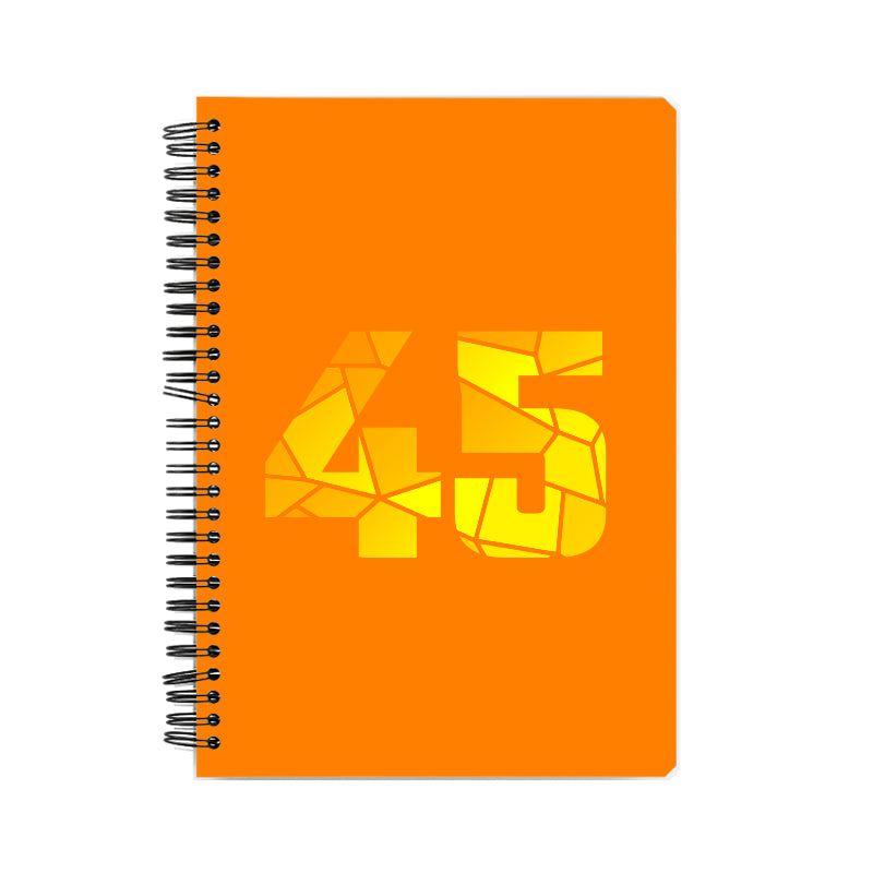 45 Number Notebook (Orange)