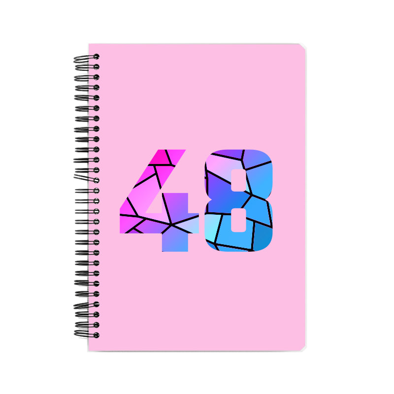 48 Number Notebook (Light Pink)