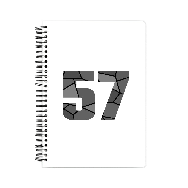 57 Number Notebook (White)