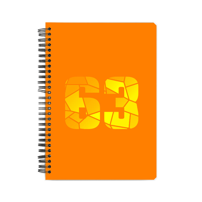 63 Number Notebook (Orange)