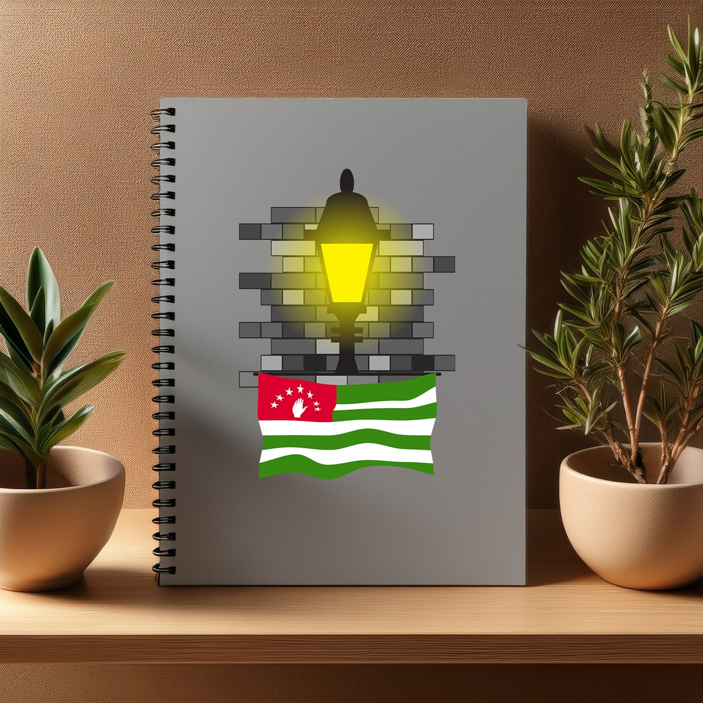 Abkhazia Street Lamp Bricks Notebook