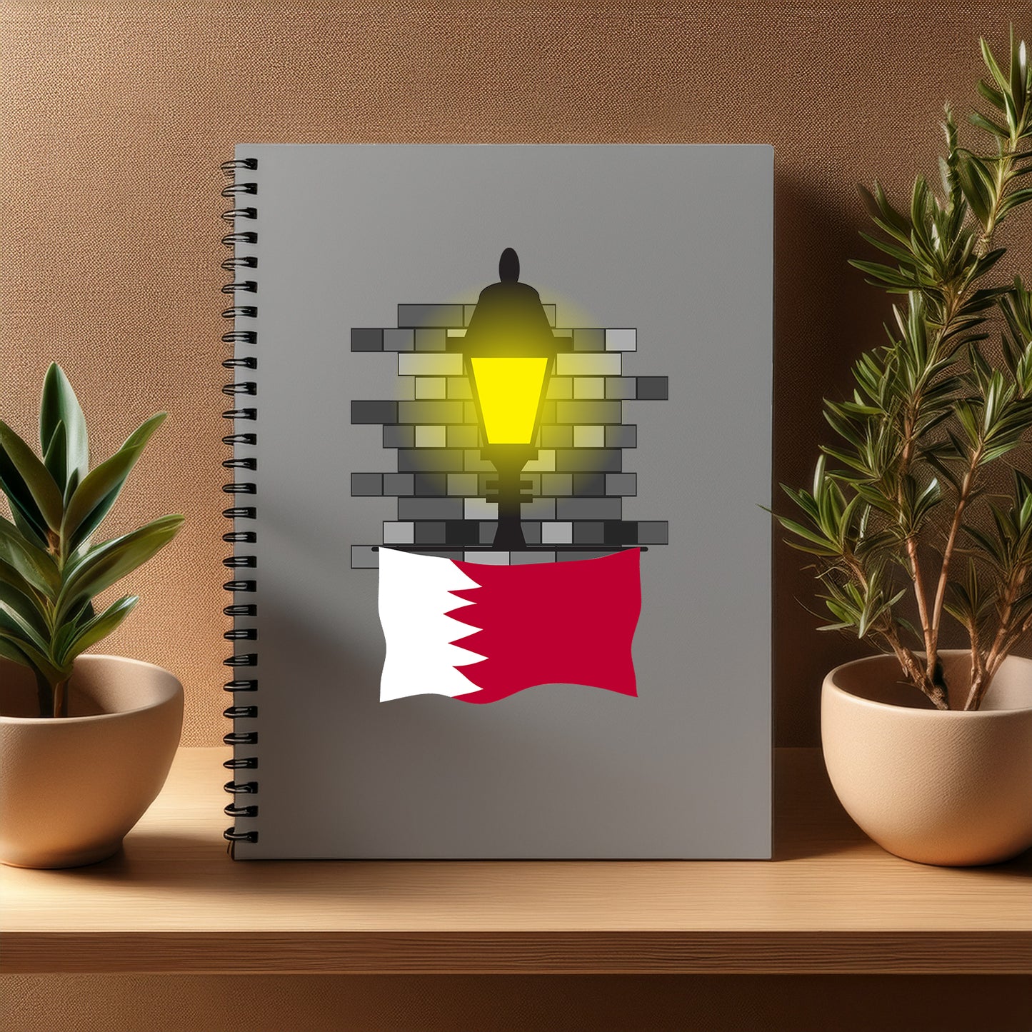 Bahrain Street Lamp Bricks Notebook