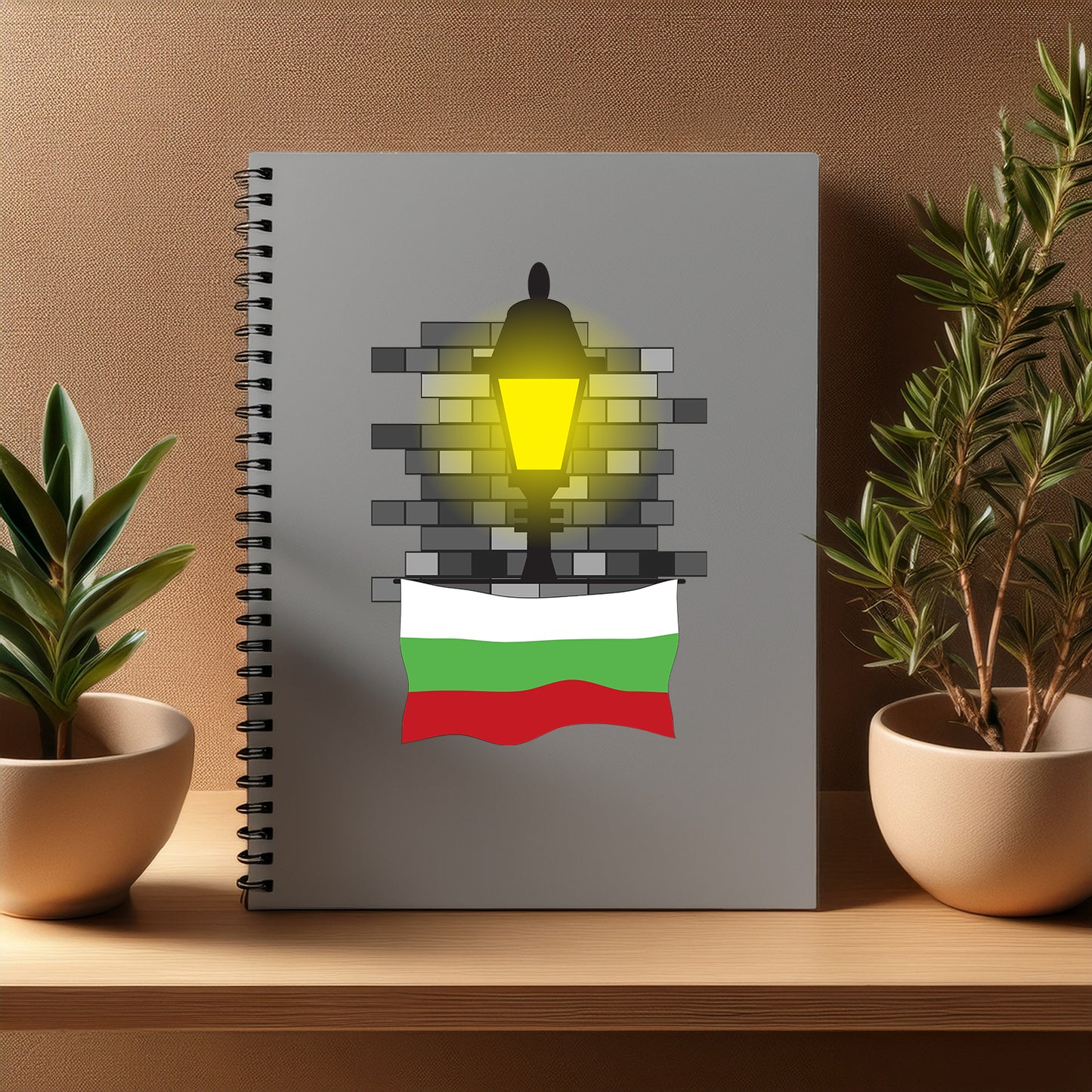 Bulgaria Street Lamp Bricks Notebook