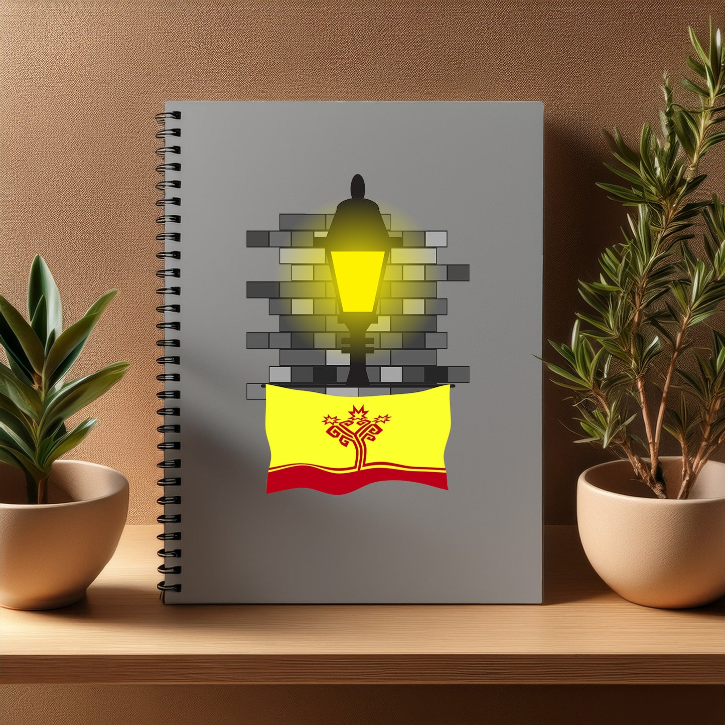 Chuvashia Street Lamp Bricks Notebook