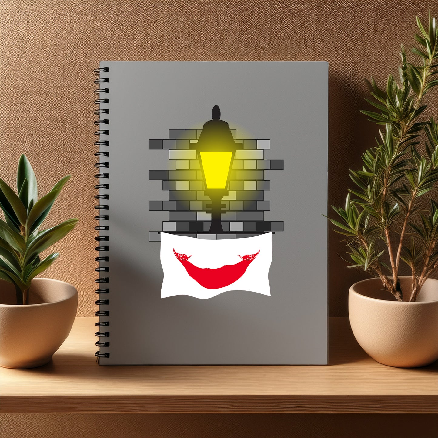 Easter Island Rapa Nui Street Lamp Bricks Notebook