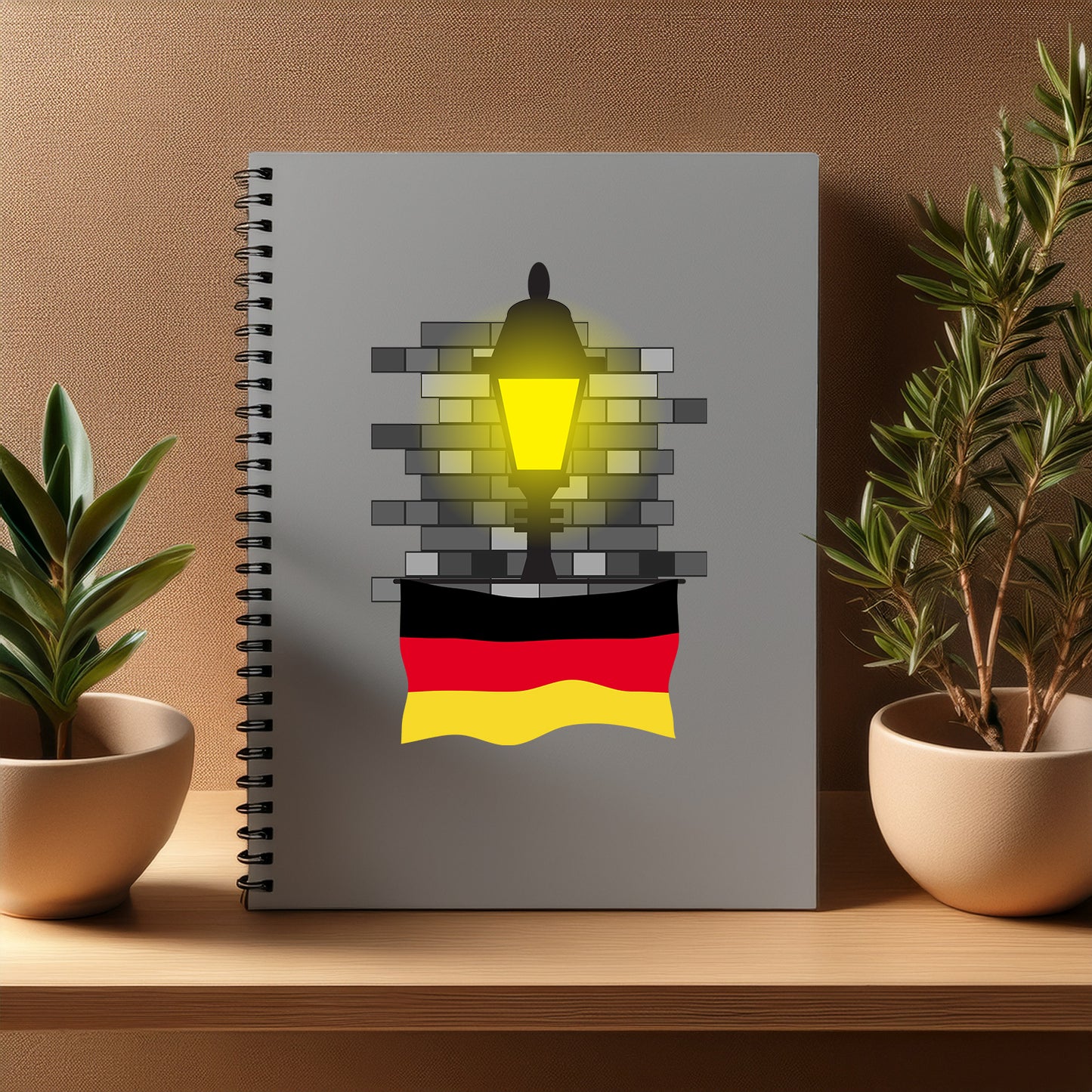 Germany Street Lamp Bricks Notebook