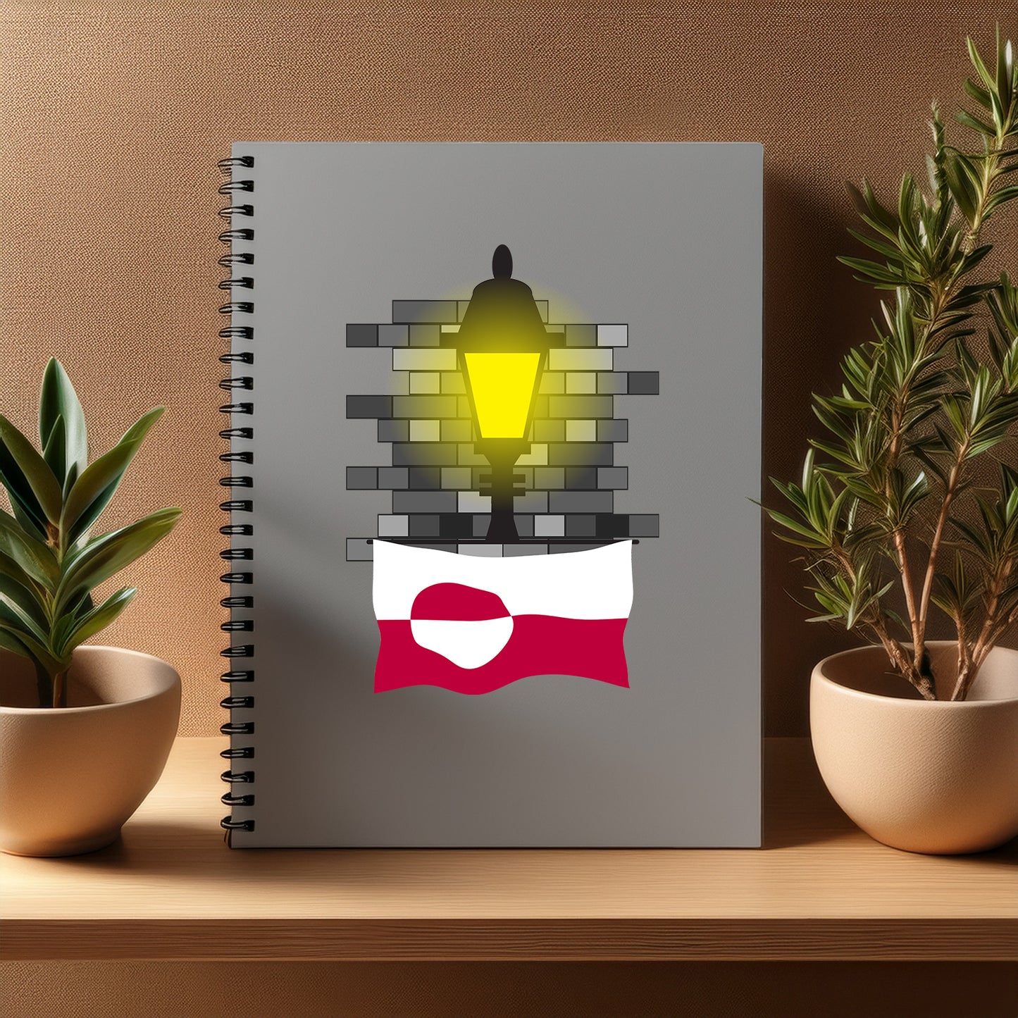 Greenland Street Lamp Bricks Notebook