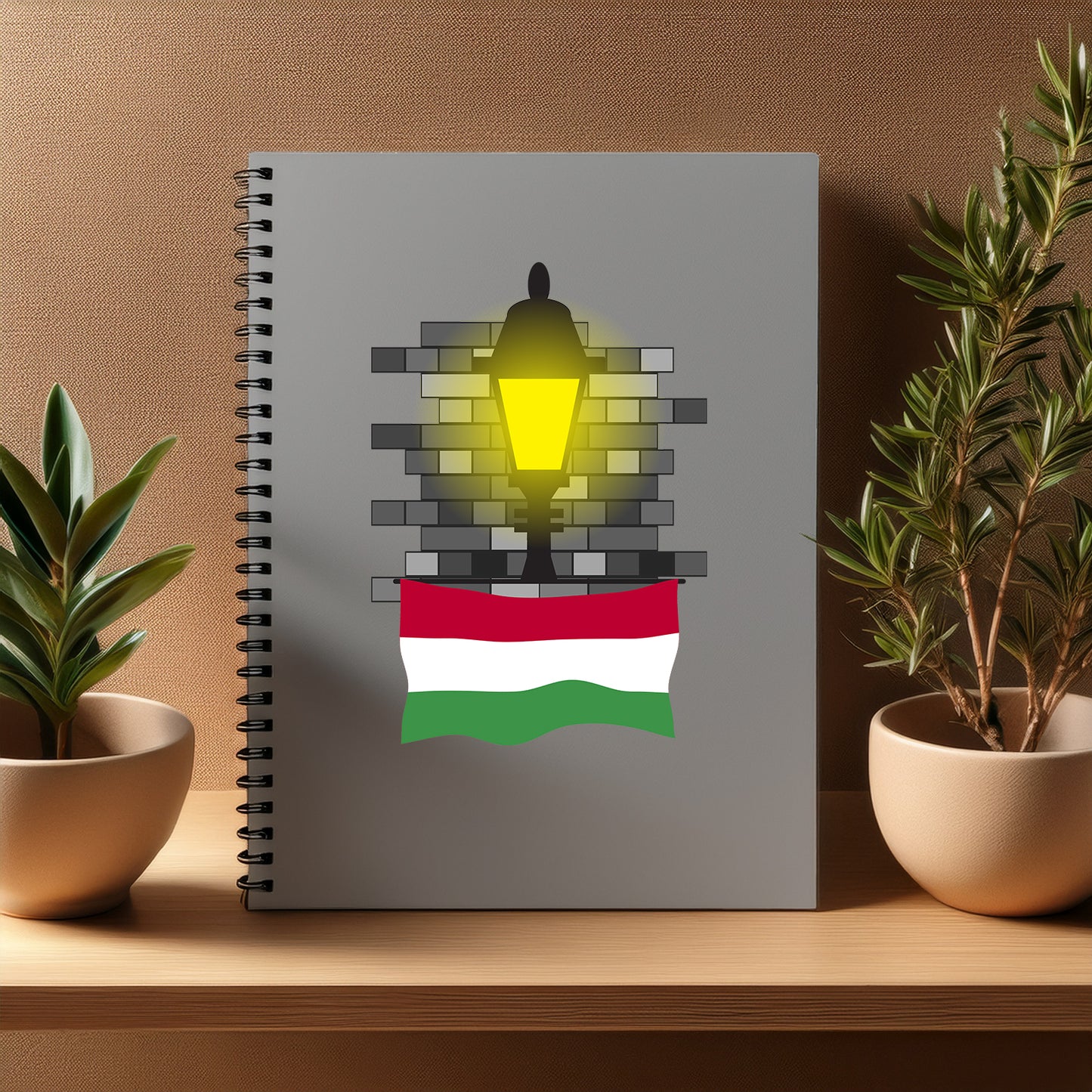 Hungary Street Lamp Bricks Notebook