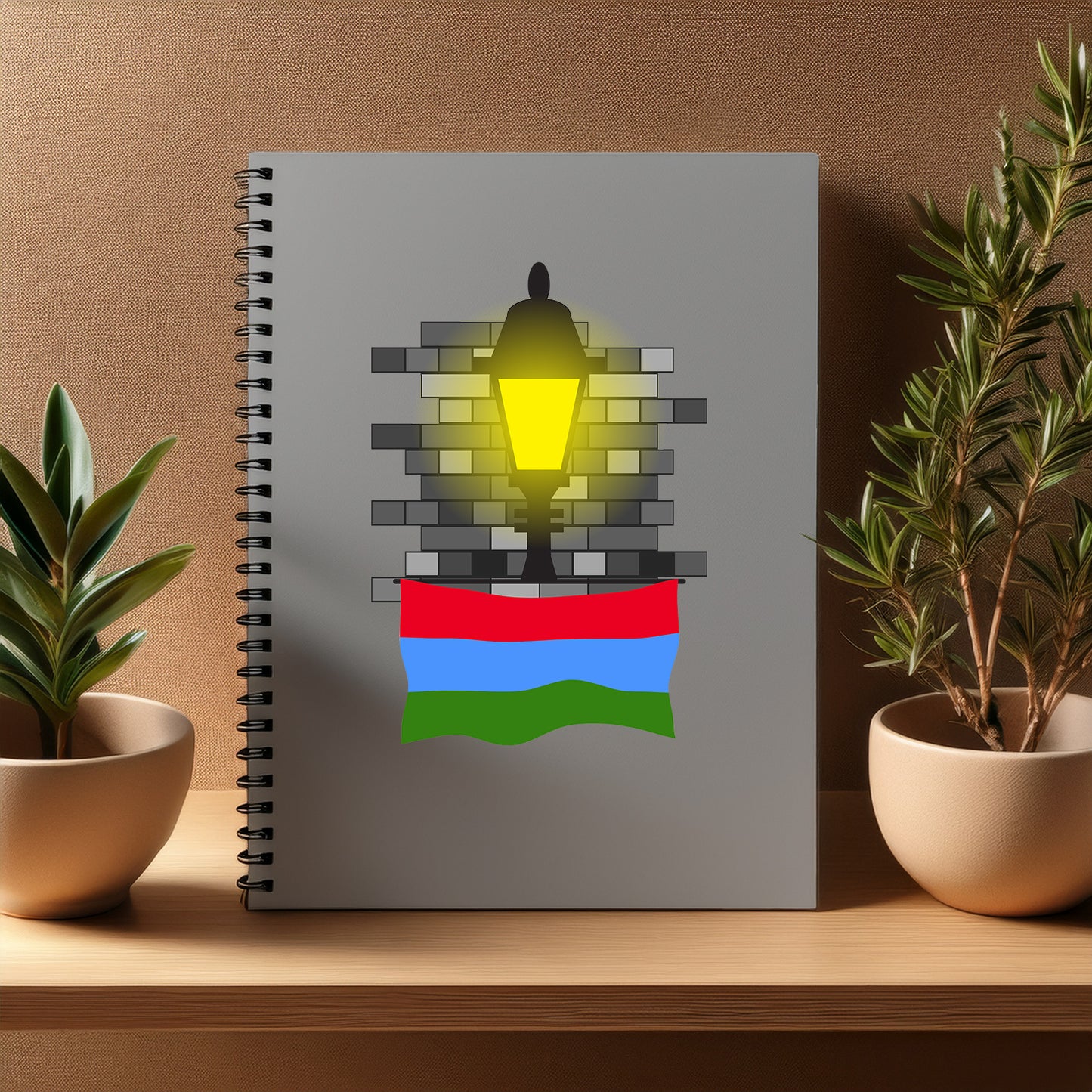 Karelia Street Lamp Bricks Notebook