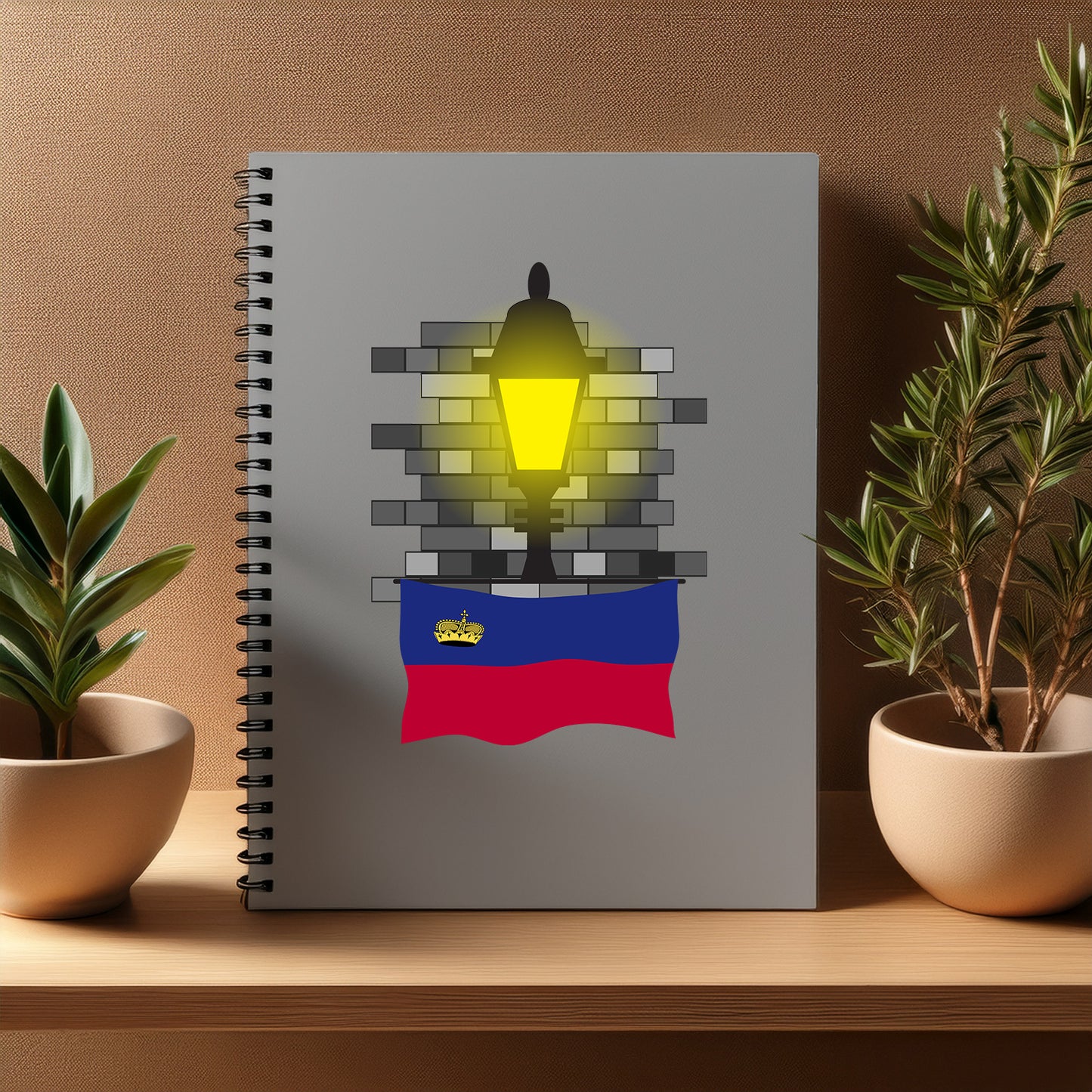 Liechtenstein Street Lamp Bricks Notebook