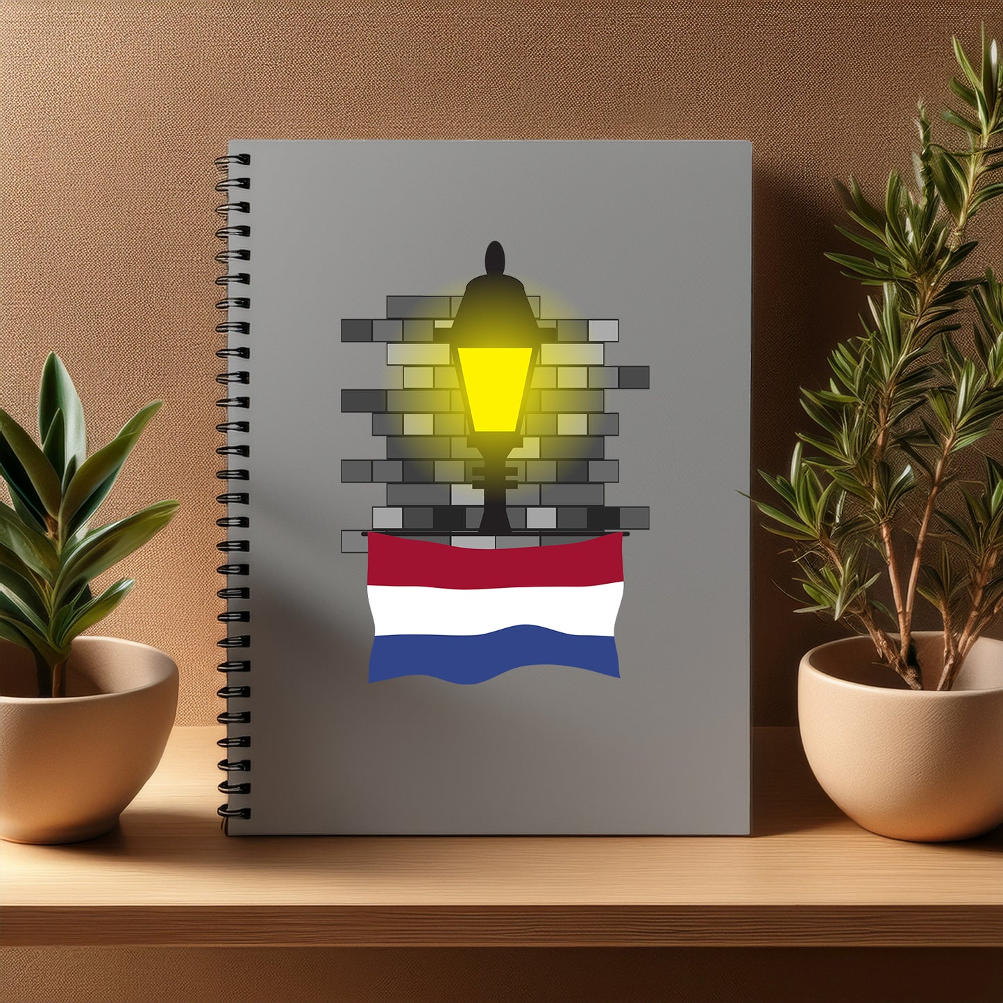 Netherlands Street Lamp Bricks Notebook