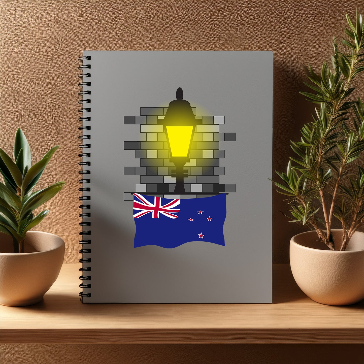New Zealand Street Lamp Bricks Notebook