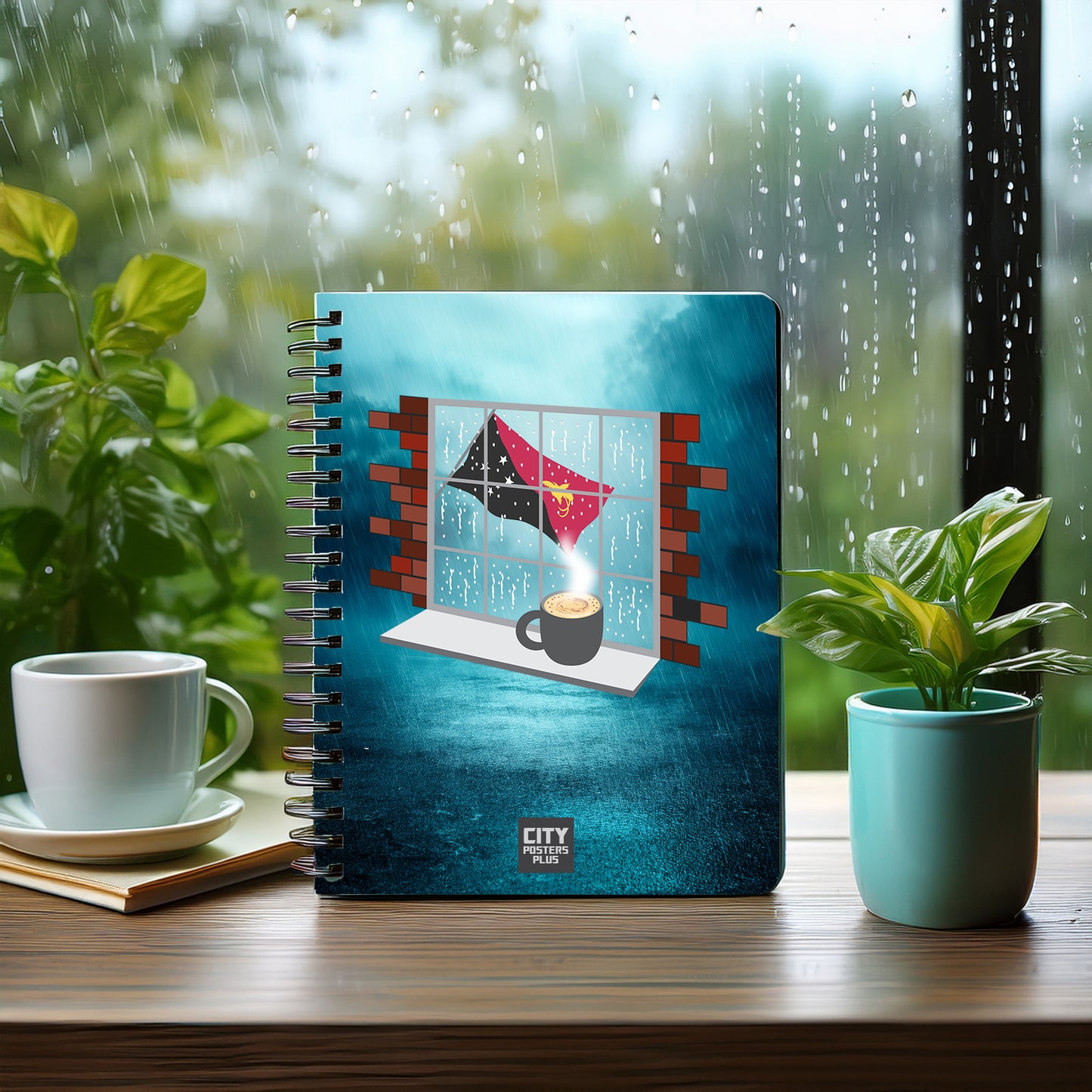 Papua New Guinea Coffee Rain Notebook
