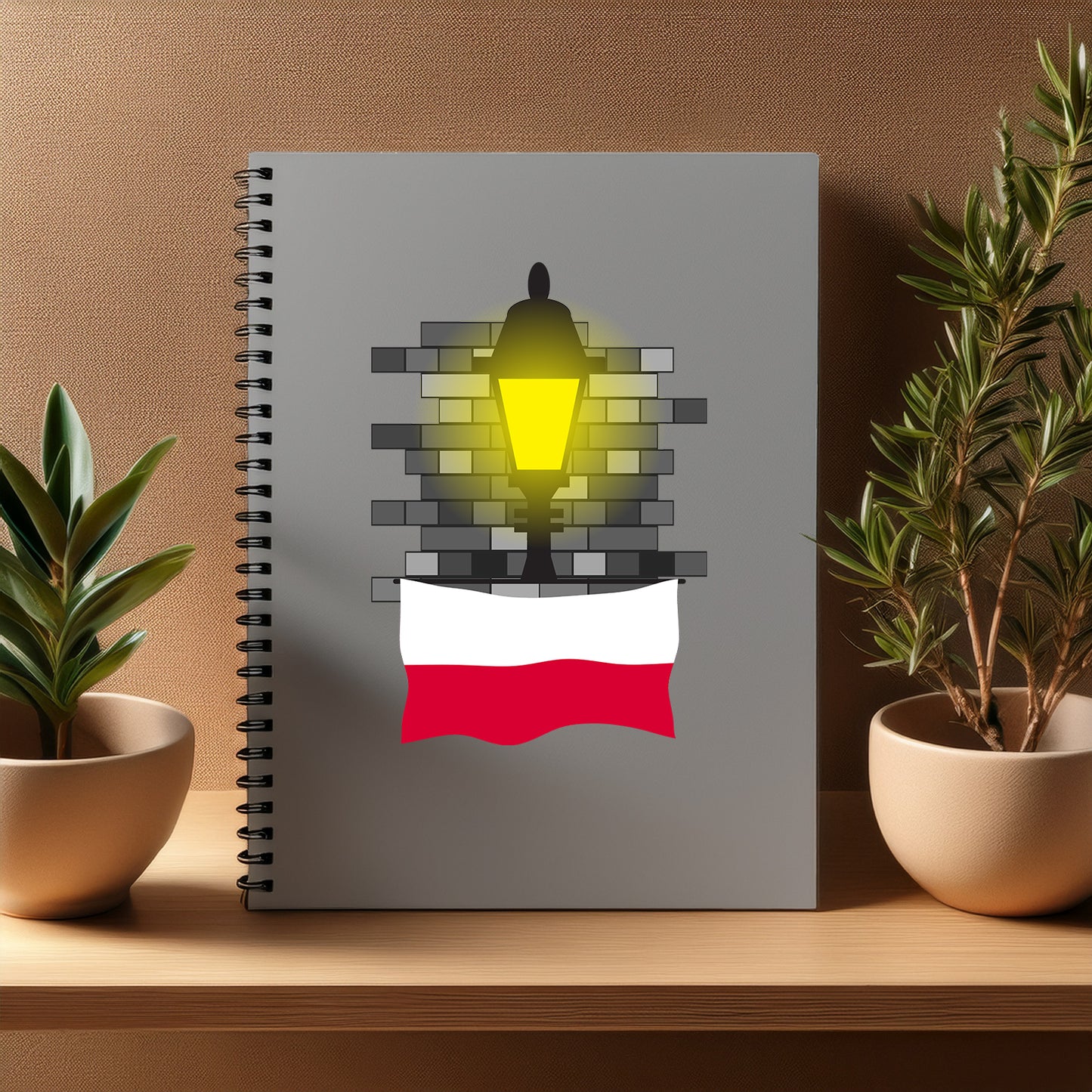 Poland Street Lamp Bricks Notebook