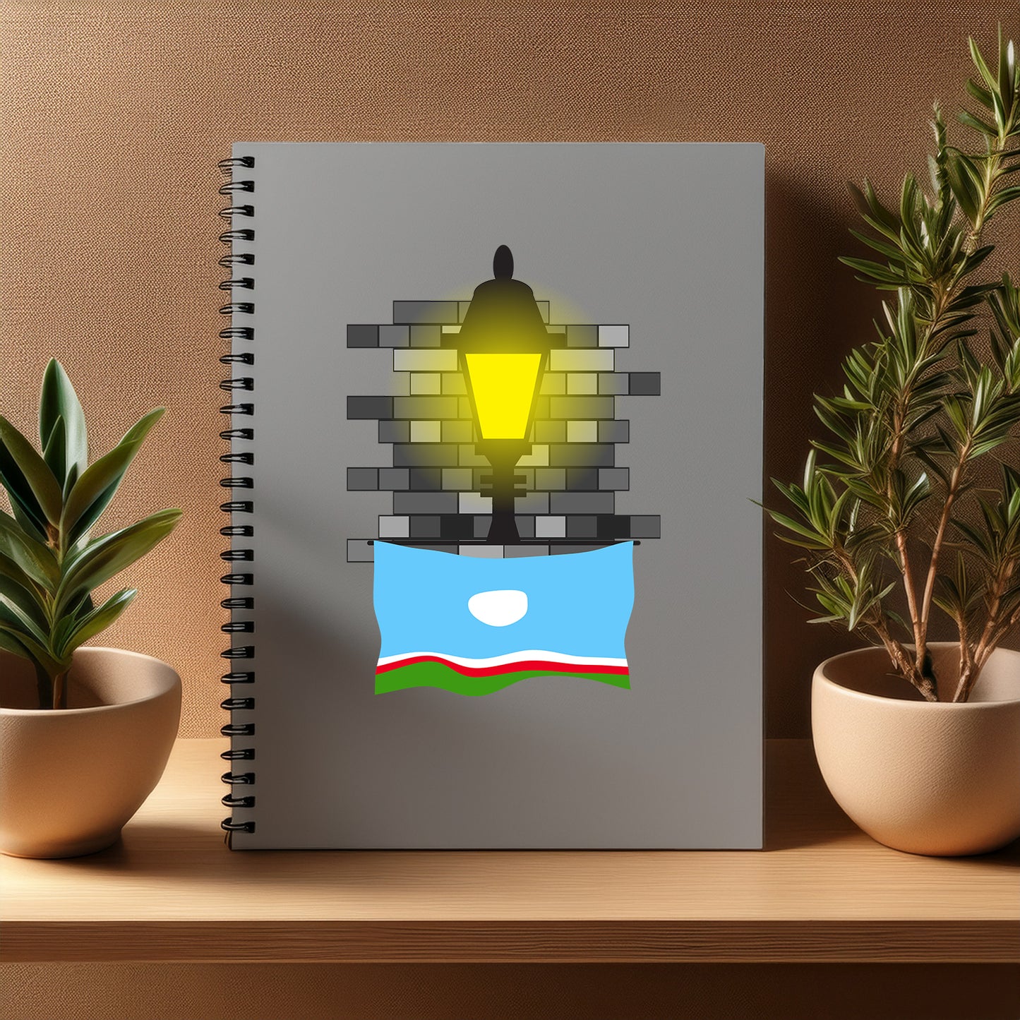 Sakha Republic Street Lamp Bricks Notebook