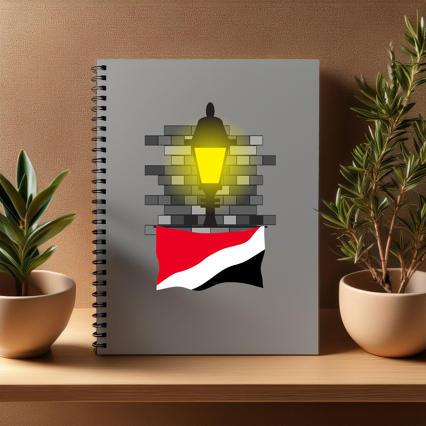Sealand Principality of Street Lamp Bricks Notebook