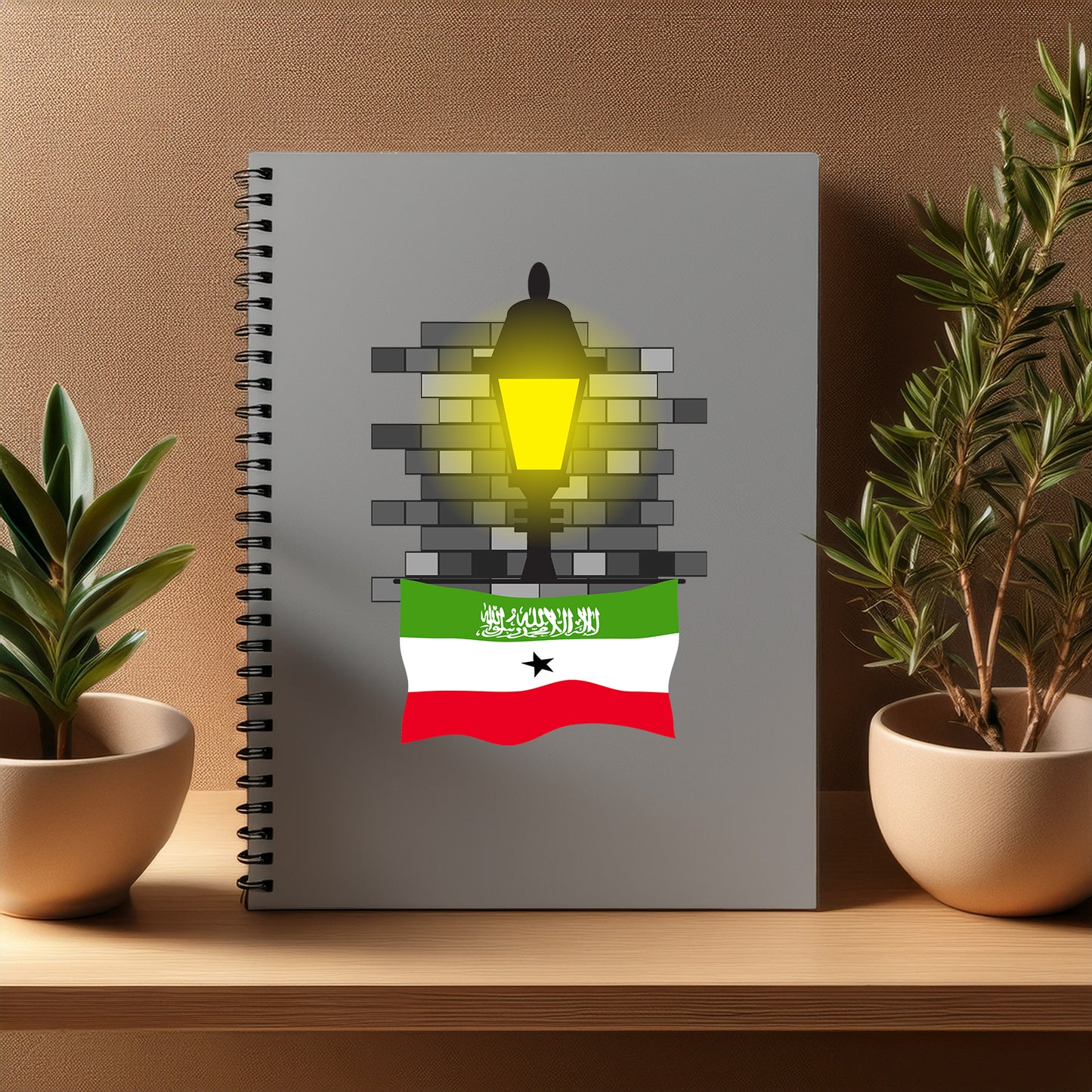 Somaliland Street Lamp Bricks Notebook