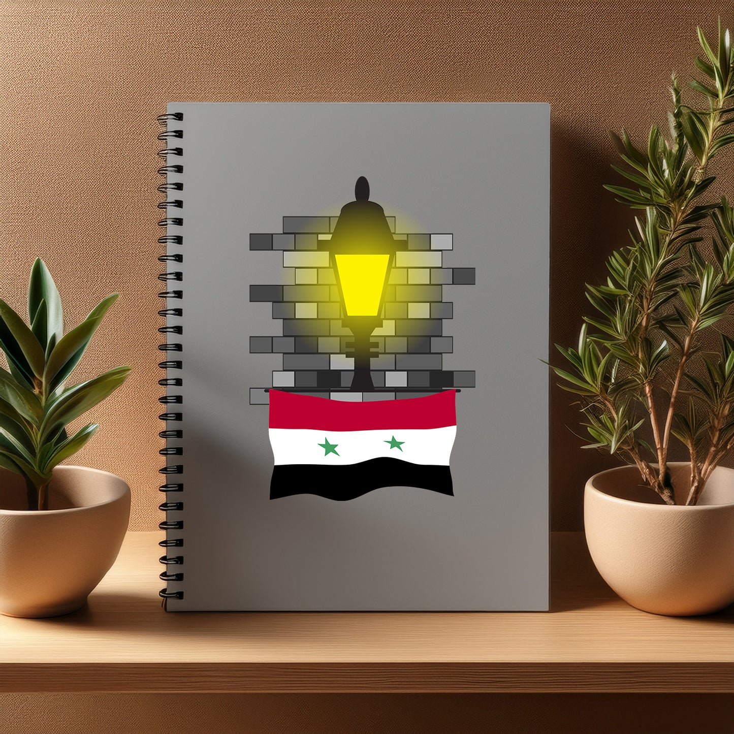 Syria Street Lamp Bricks Notebook