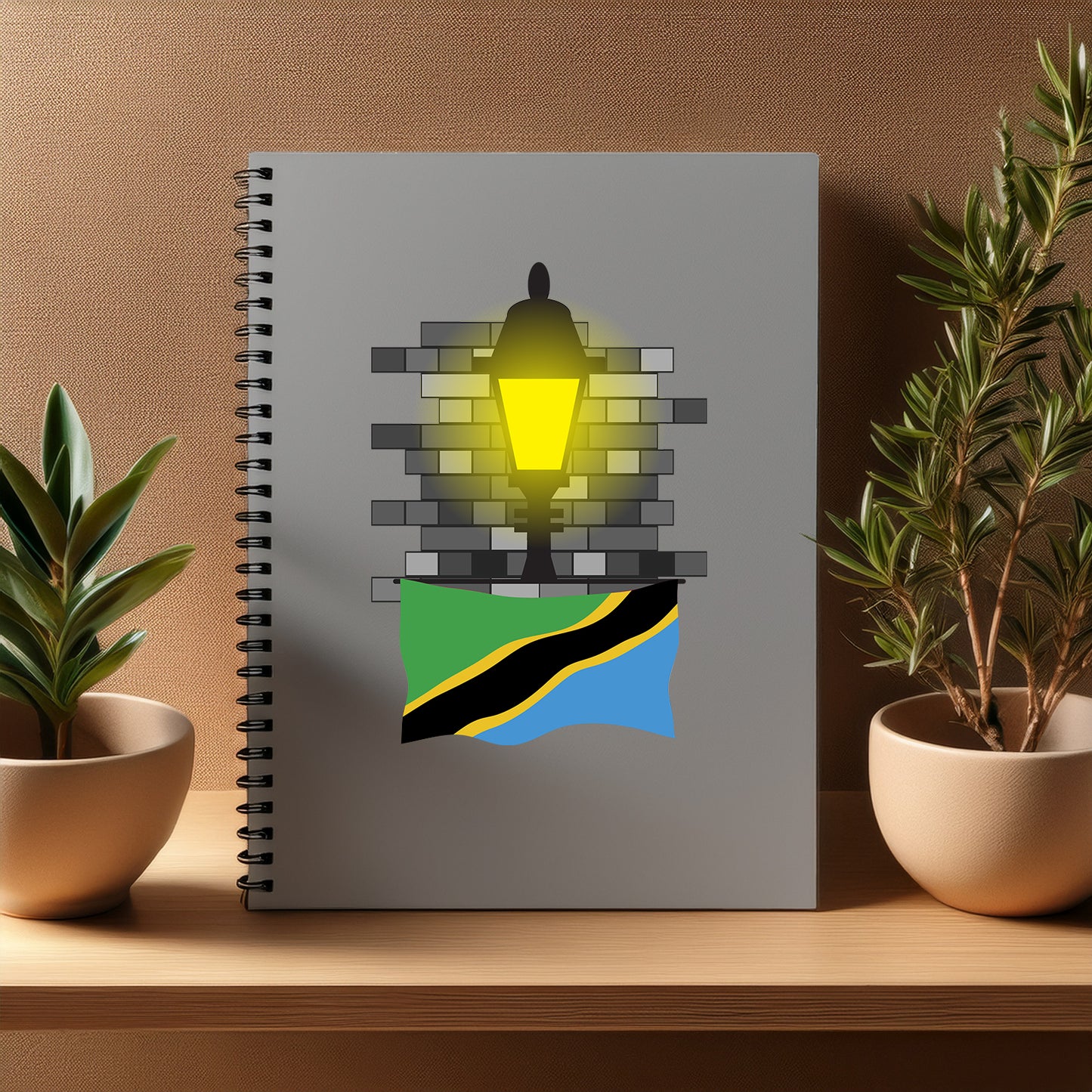 Tanzania Street Lamp Bricks Notebook