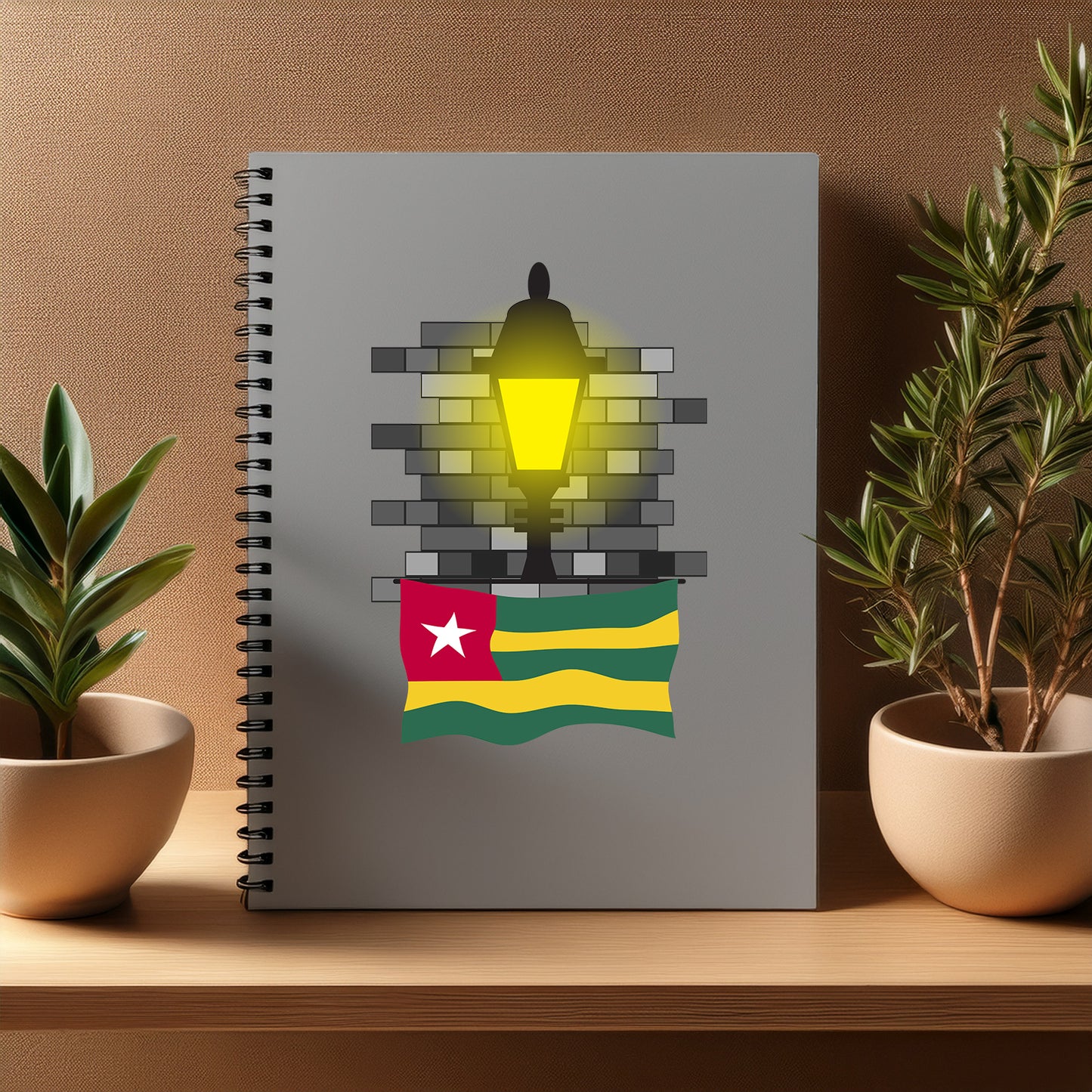 Togo Street Lamp Bricks Notebook