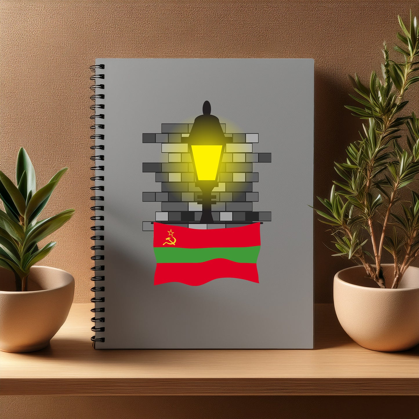 Transnistria Street Lamp Bricks Notebook