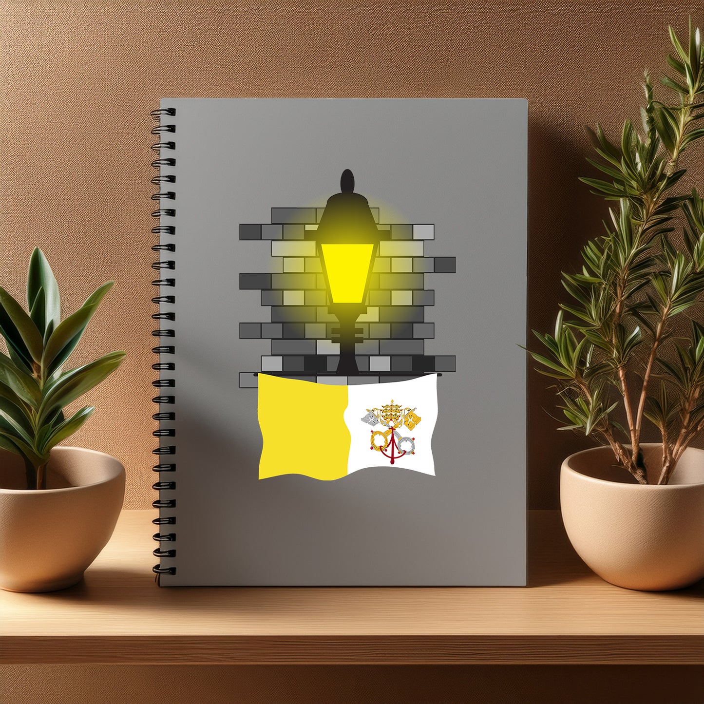 Vatican City Holy See Street Lamp Bricks Notebook