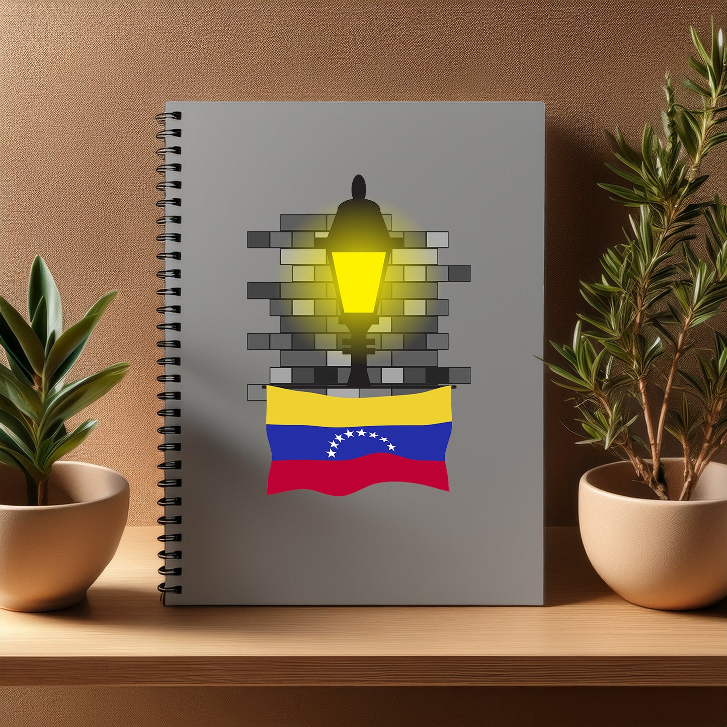 Venezuela Street Lamp Bricks Notebook