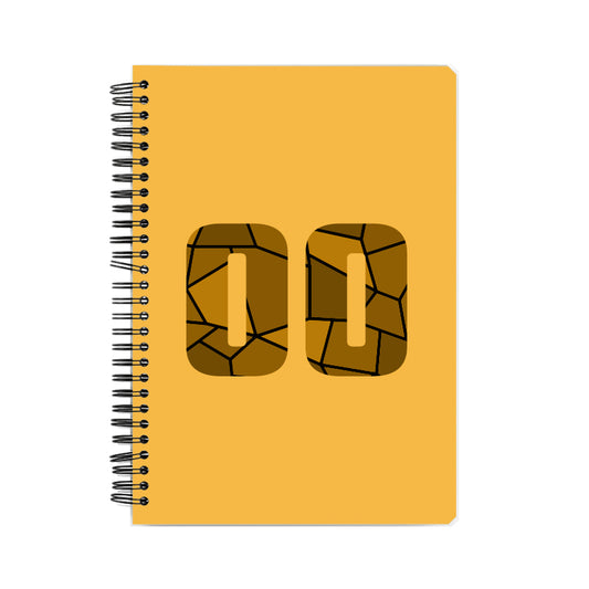 00 Number Notebook (Golden Yellow)