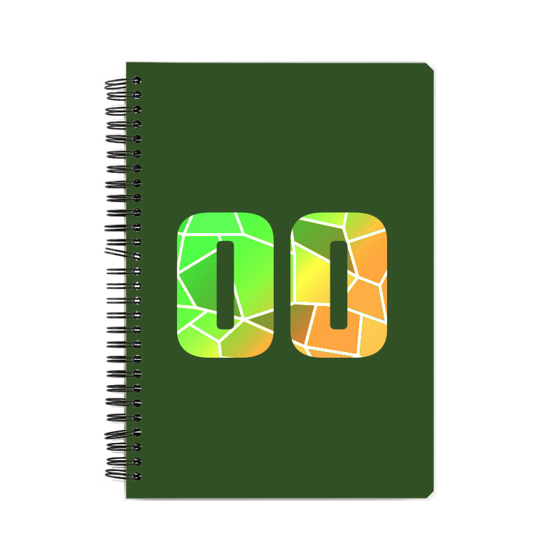 00 Number Notebook (Olive Green)