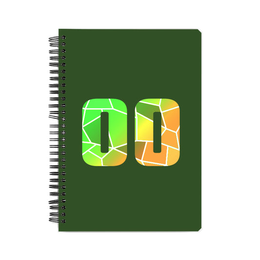 00 Number Notebook (Olive Green)