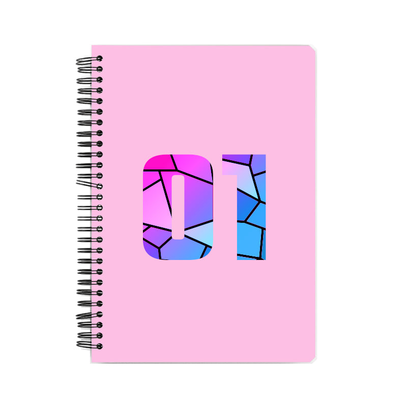 01 Number Notebook (Light Pink)