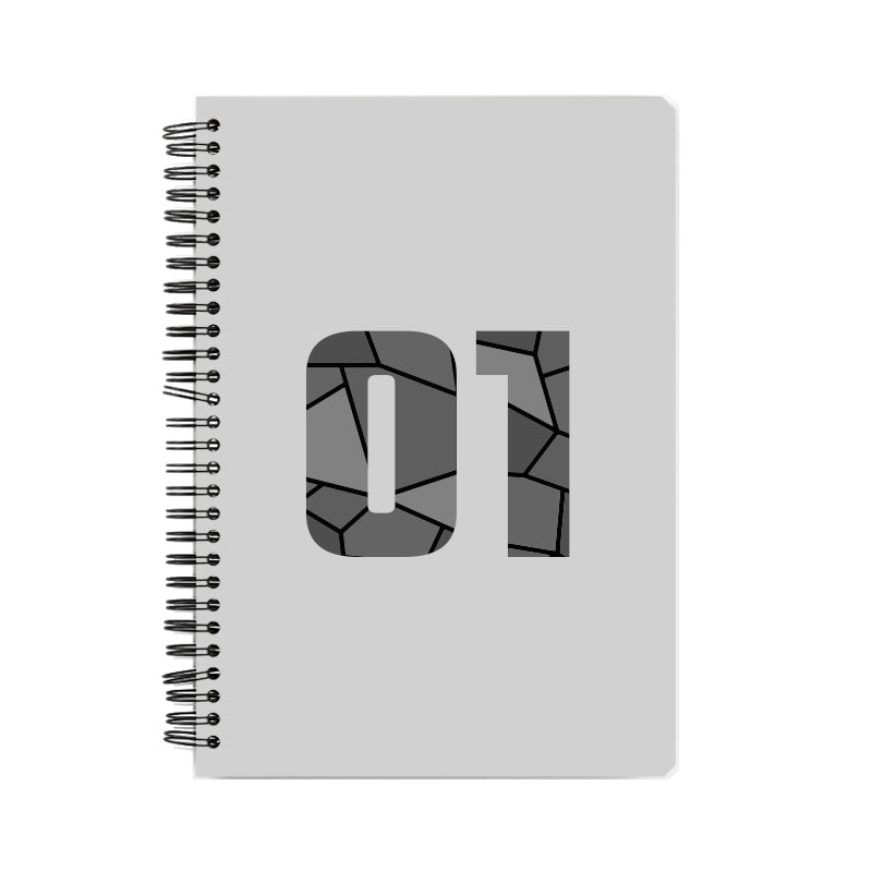 01 Number Notebook (Melange Grey)