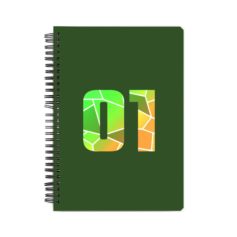 01 Number Notebook (Olive Green)